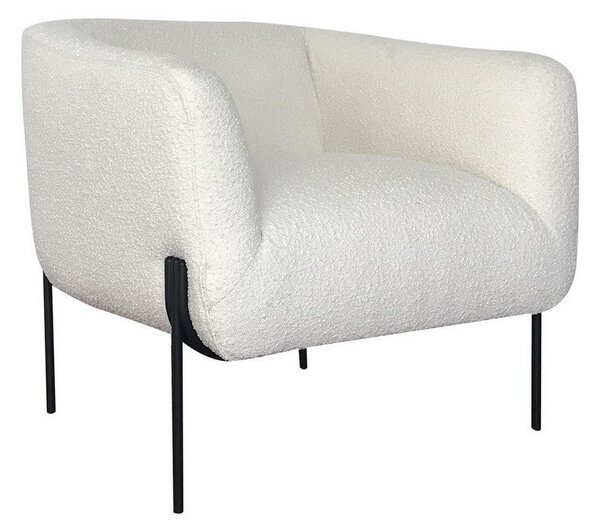 Poltrona 78x74x73h cm Claudine Bianco Bouclè