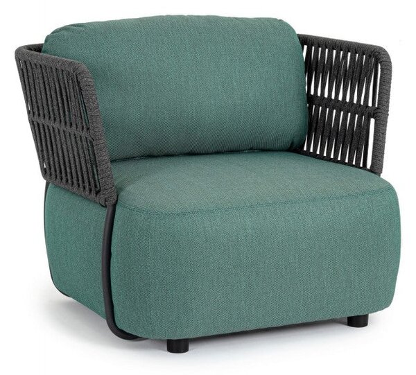 Poltrona 92x86x79h cm con Cuscini Palmer Antracite/Jade
