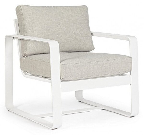 Set 2 Poltrone 74x78x84h cm con Cuscini Merrigan Bianco