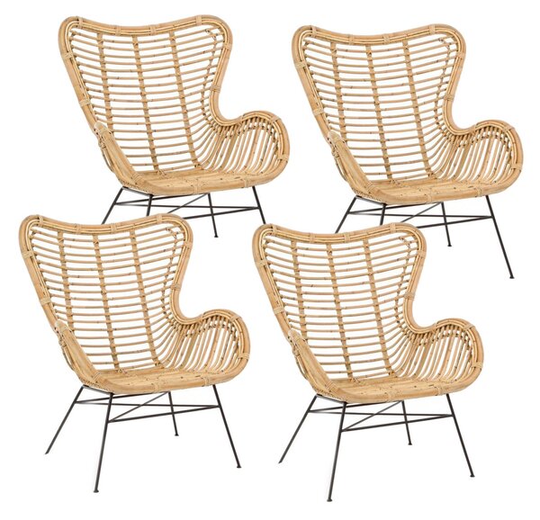 Set 4 Poltrone 74x75x85h cm Casilda