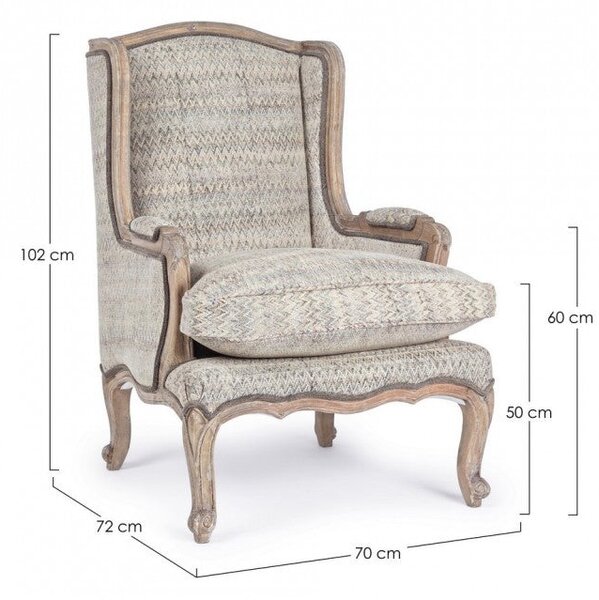 Poltrona 70x72x102h cm Elodie