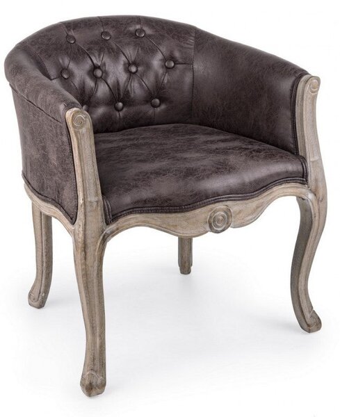Set 2 Poltrone 60x60x70h cm Diva Dark