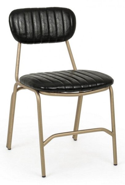 Set 2 Sedie 44x55x80h cm Addy Nero