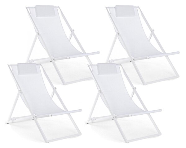 Set 4 Sdraio Pieghevoli Taylor Bianco Taylor Bianco