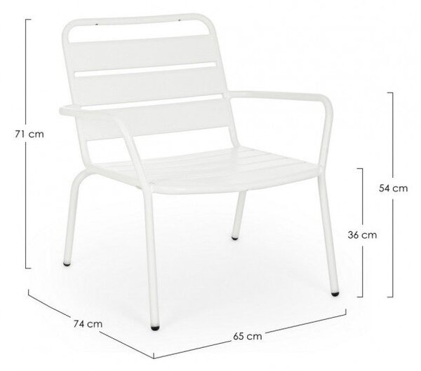 Poltrona 65x74x71h cm Marlyn Bianco