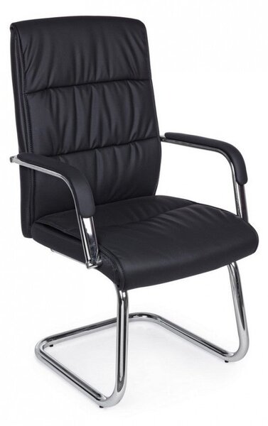 Set 2 Sedie Poltrone Attesa 58x60,5x101,5h cm da Ufficio Sydney Nero