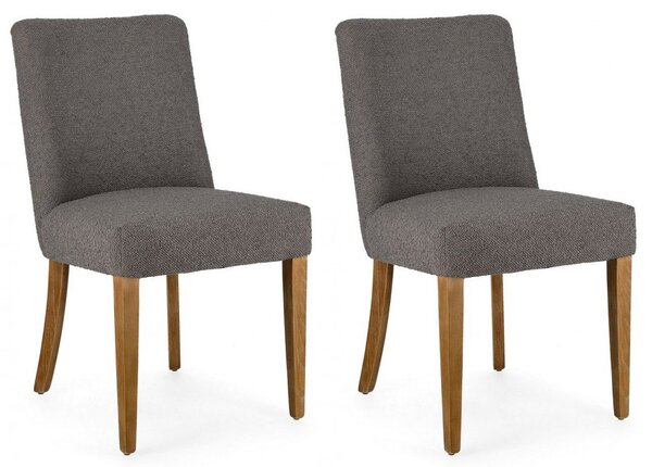 Set 2 Sedie 48x57x88h cm Beatriz Grigio Bouclè