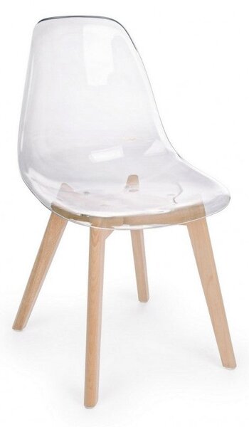 Set 4 Sedie 52x47x82h cm Easy Trasparente