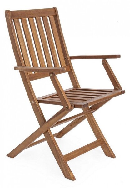 Set 2 Sedie da Giardino 58x60x92h cm con Braccioli Mali Piegh