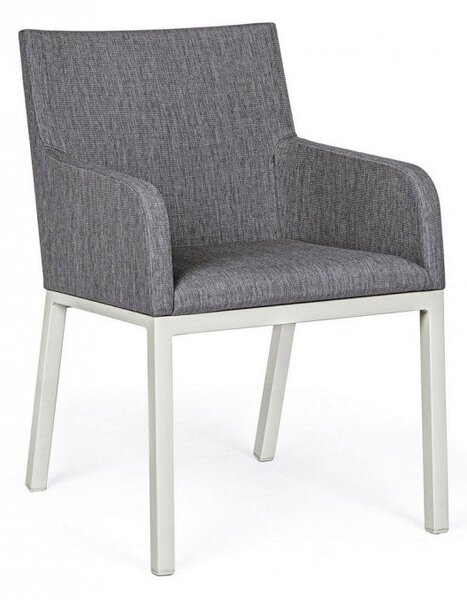 Set 4 Sedie da Giardino 55x62x82h cm con Braccioli Owen Lunar