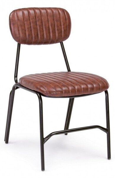 Set 2 Sedie 44x55x78h cm Debbie Arancio Scuro Vintage