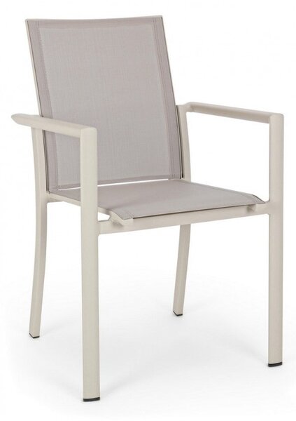 Set 4 Sedie da Giardino 56,2x60x88h cm con Braccioli Konnor Rastin
