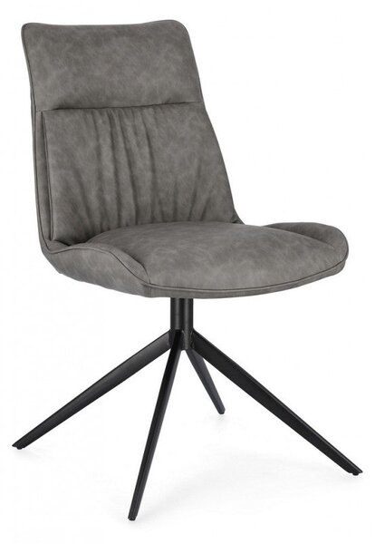 Set 2 Sedie 50x64x86h cm Jordan Pu Grigio