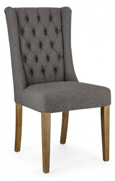 Set 2 Sedie 51x63x104h cm Columbia Grigio Bouclè