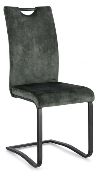 Set 4 Sedie 42x56x102h cm Kenneth Velluto Verde Scuro