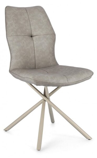 Set 2 Sedie 50x66x94h cm Kepler Pu Tortora
