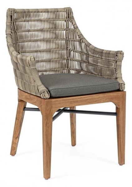 Set 2 Sedie 60x58,5x85h cm con Cuscini Keilani