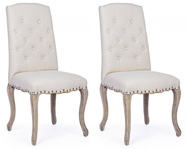 Set 2 Sedie 51x53x99h cm Diva Naturale