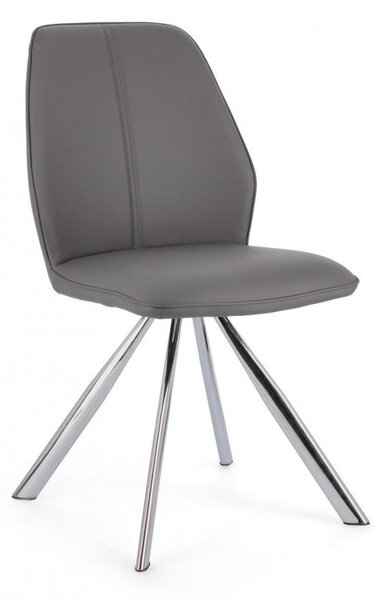 Set 4 Sedie 44x62x88h cm Maxwell Pu Grigio