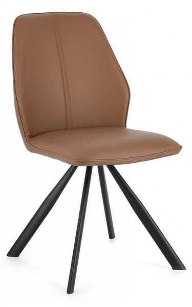 Set 4 Sedie 44x62x88h cm Maxwell Pu Cognac