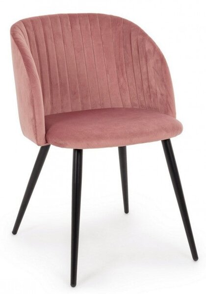 Set 2 Sedie 53x57x81,5h cm Queen Velvet Blush