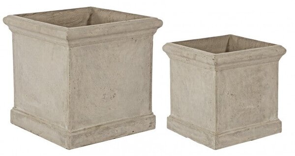 Set 2 Vasi Cement Qu Sabbia