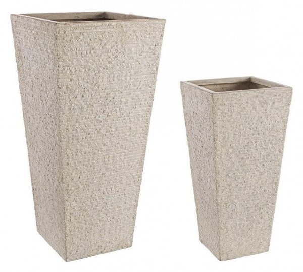 Set 2 Vasi Roccia Qu Alto Sabbia