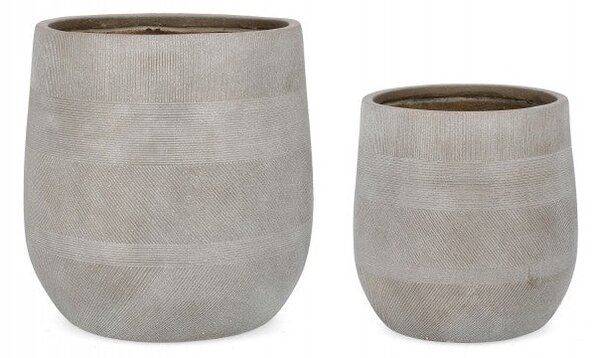 Set 2 Vasi Rigo Bomb Beige Alto