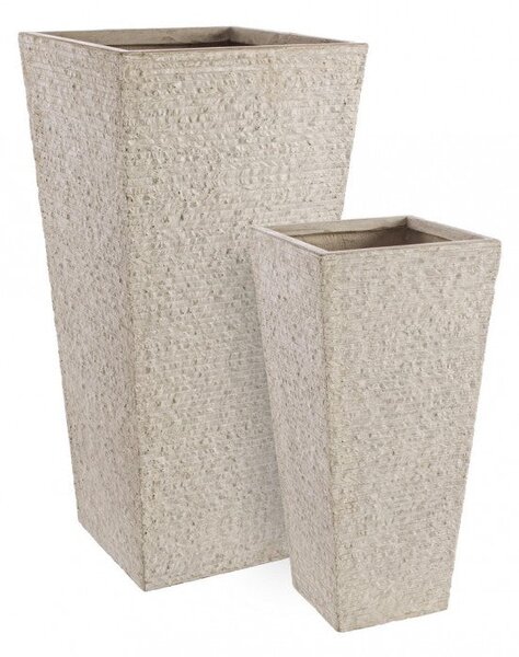 Set 2 Vasi Roccia Qu Alto Sabbia