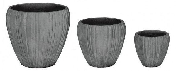 Set 3 Vasi Halong Grigio