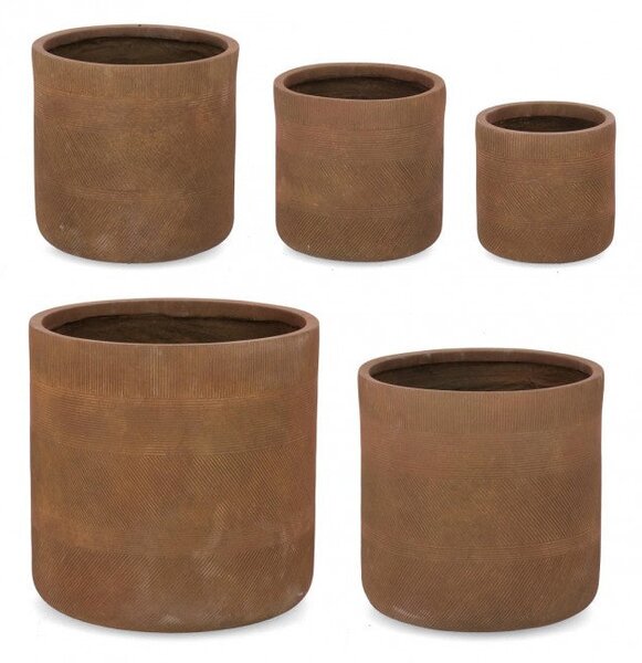 Set 5 Vasi a Cilindro Rigo Rusty