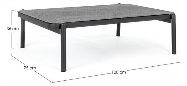 Tavolino 120x75x36h cm Florencia Antracite