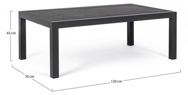 Tavolino 120x70x43h cm Kledi Antracite