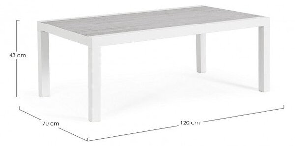 Tavolino 120x70x43h cm Kledi Bianco
