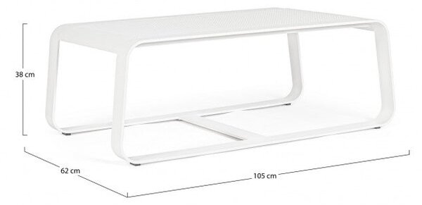 Tavolino 105x62x38h cm Merrigan Bianco