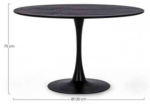Tavolo Ø120x75h cm Bloom Nero