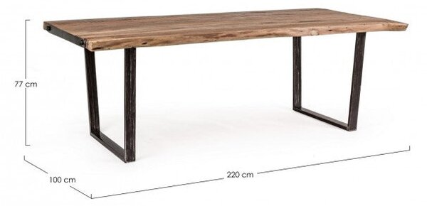 Tavolo 220x100x77h cm Elmer