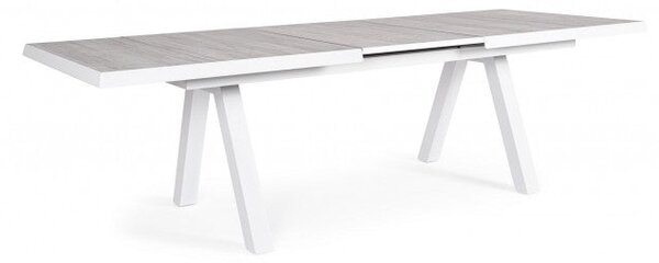 Tavolo Allungabile da Giardino 205-265x103x78h cm Krion Bianco