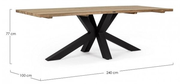 Tavolo 240x100x77h cm Ramsey Nero