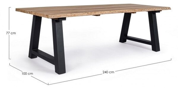 Tavolo 240x100x77h cm Rolland Antracite