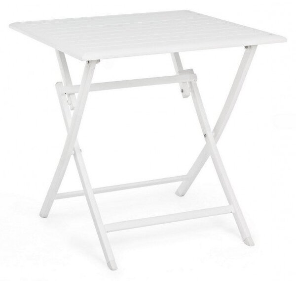 Tavolo Pieghevole da Giardino 70x70x71h cm Elin Bianco
