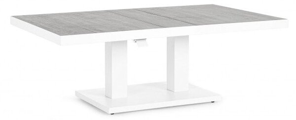 Tavolo da Giardino 140x85x49-72h cm Truman Bianco