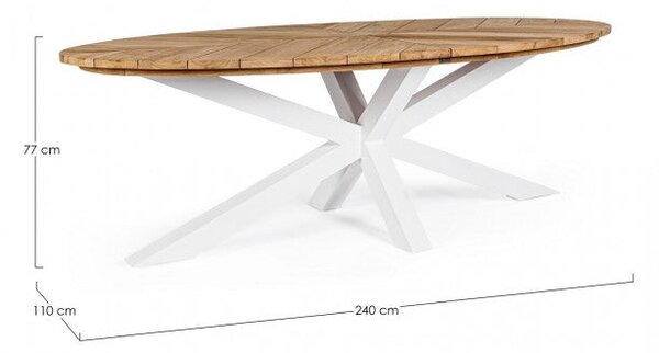 Tavolo 240x110x77h cm Palmdale Bianco
