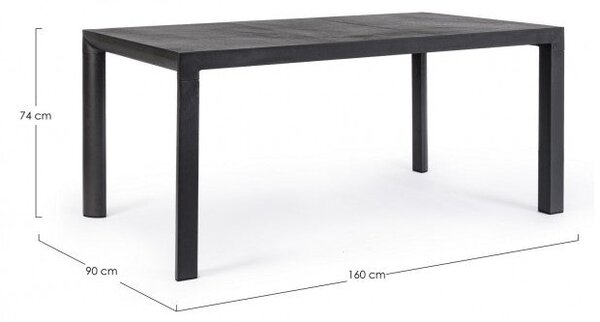 Tavolo da Giardino 160x90x74h cm Mason Antracite