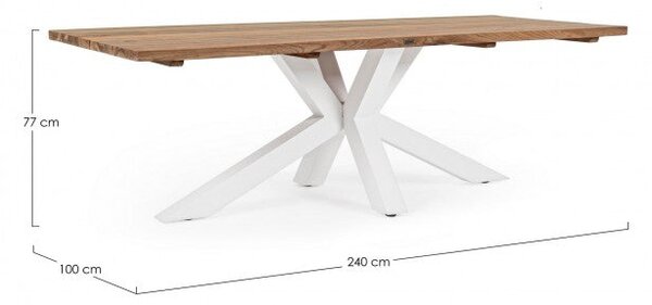 Tavolo 240x100x77h cm Ramsey Bianco