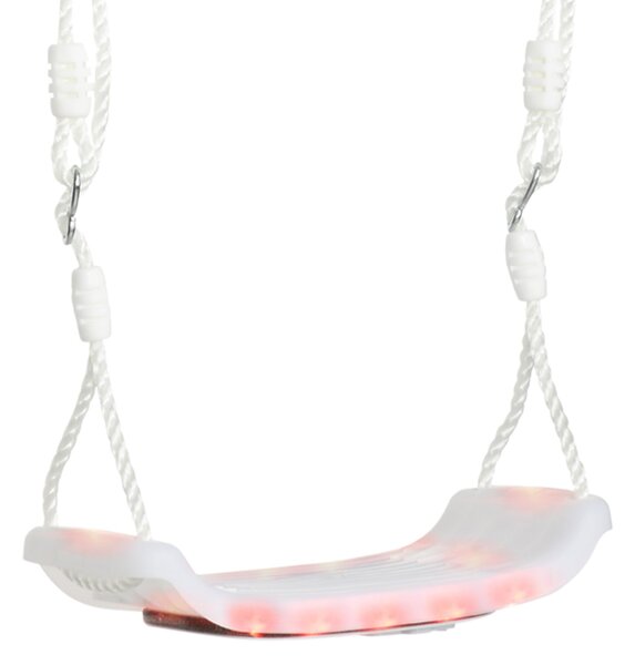 Altalena per Bambini 9-36 Mesi 39x16,5x120-180 cm in PP e PE Bianco