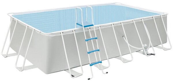 Piscina Fuori Terra Autoportante 580x310x122 cm con Filtro Grigio Chiaro
