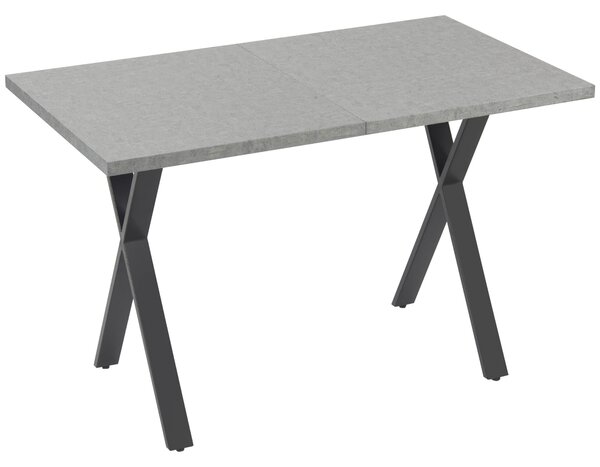 Tavolo da Pranzo per 4 persone 120x70x76 cm Piano Effetto Roccia