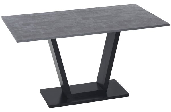 Tavolo da Pranzo per 4-6 persone 140x80x76 cm Piano Effetto Marmo