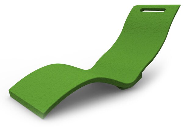 Lettino Chaise Longue da Esterno Giardino Seduta a Terra Arkema Serendipity Verde Chiaro